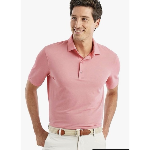 Johnnie O Other - Johnnie-O Short Sleeved Men's Polo Shirt SZ XXL Streels Candy Pink Golf Preppy